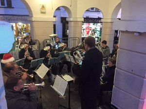 Turning on of the Christmas lights in Godalming