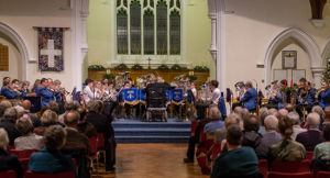 Massed bands conducted by MD David Loftus