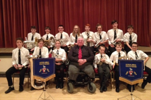 Godalming Youth Band playing out at Elmbridge Retirement Village