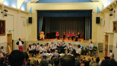 Godalming Youth Band entertaining at the Godalming Music Festival