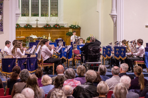 Godalming Youth Band at the Christmas Concert in 2015