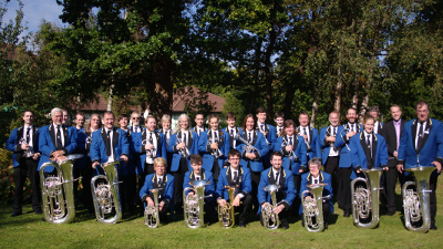 Godalming Band pictured in Crawley after winning the 3rd section in the scaba Autumn Contest