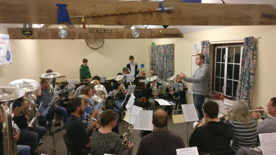 Rehearsing ahead of the scaba Autumn Contest in our band room