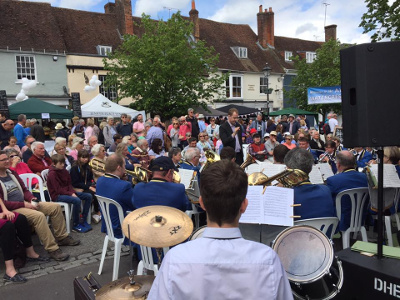 Busy times at the Alresford Watercress Festival, with a great crowd at the main stage